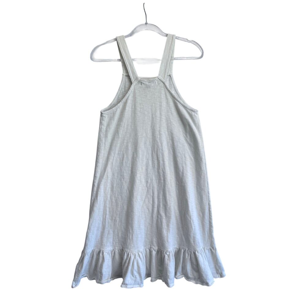 FP Beach Ivory Cotton Racerback Ruffle Hem Tank Dress XS Casual Midi Boho A-Line - Picture 3 of 6